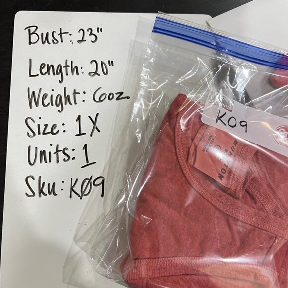 Mohnton Made Washed Look Hemp Cotton Tank Top Bright Madder Red Size 1X NWT - Picture 8 of 12